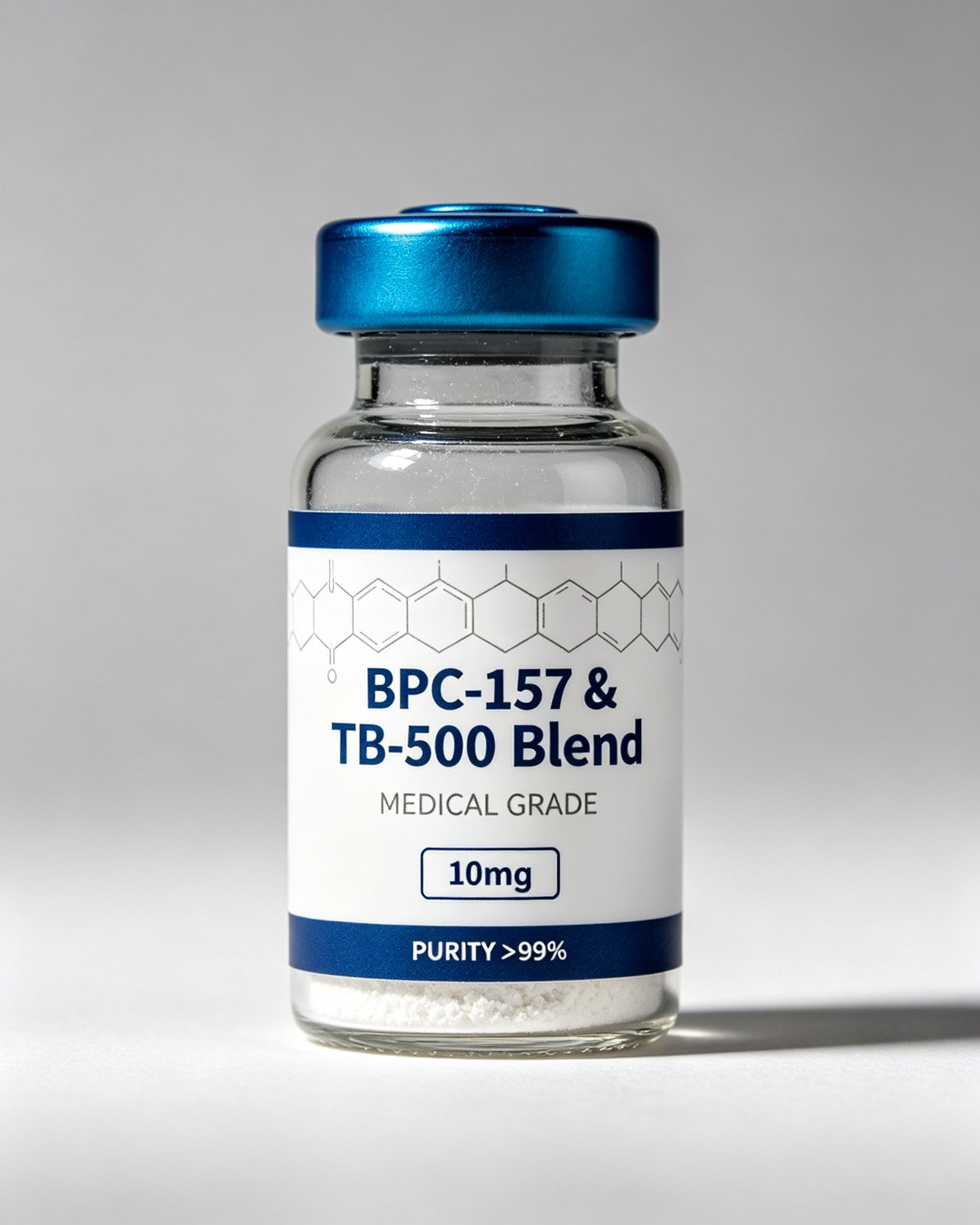 BPC-157 & TB-500 Blend (10mg) —product label, purity above 99%, research use only