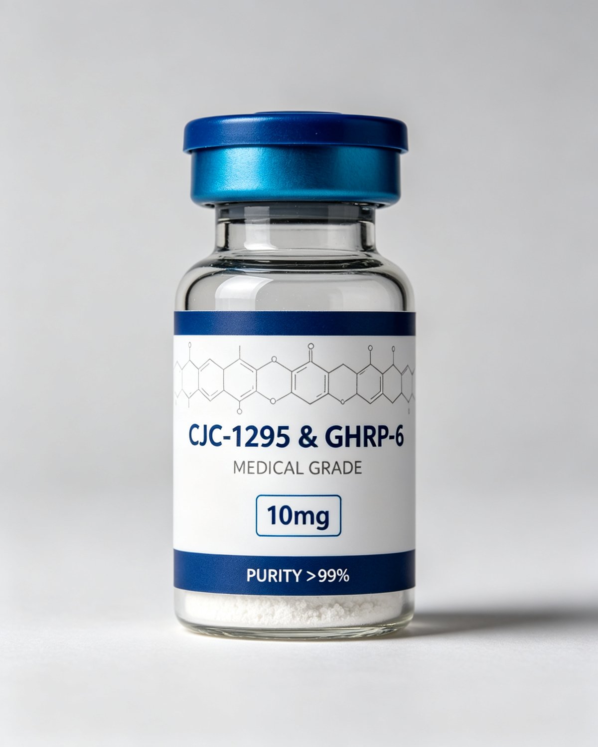 CJC-1295 (Mod GRF 1-29) & GHRP-6 Blend (10mg) —product label, purity above 99%, research use only