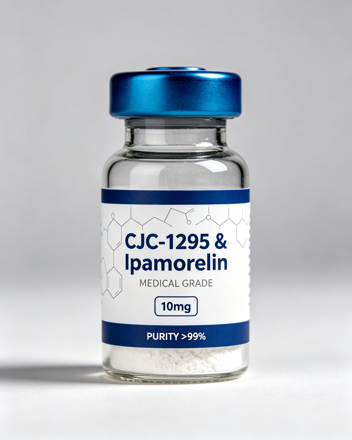 CJC-1295 & Ipamorelin Blend (10mg) —product label, purity above 99%, research use only