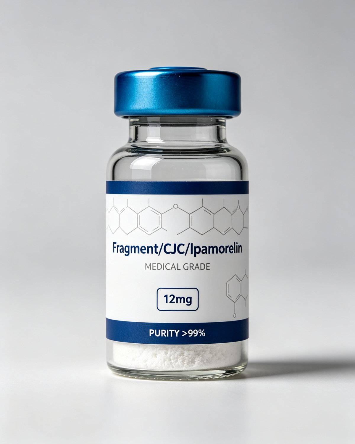 Fragment 176-191 & CJC-1295 & Ipamorelin Blend (12mg) —product label, purity above 99%, research use only