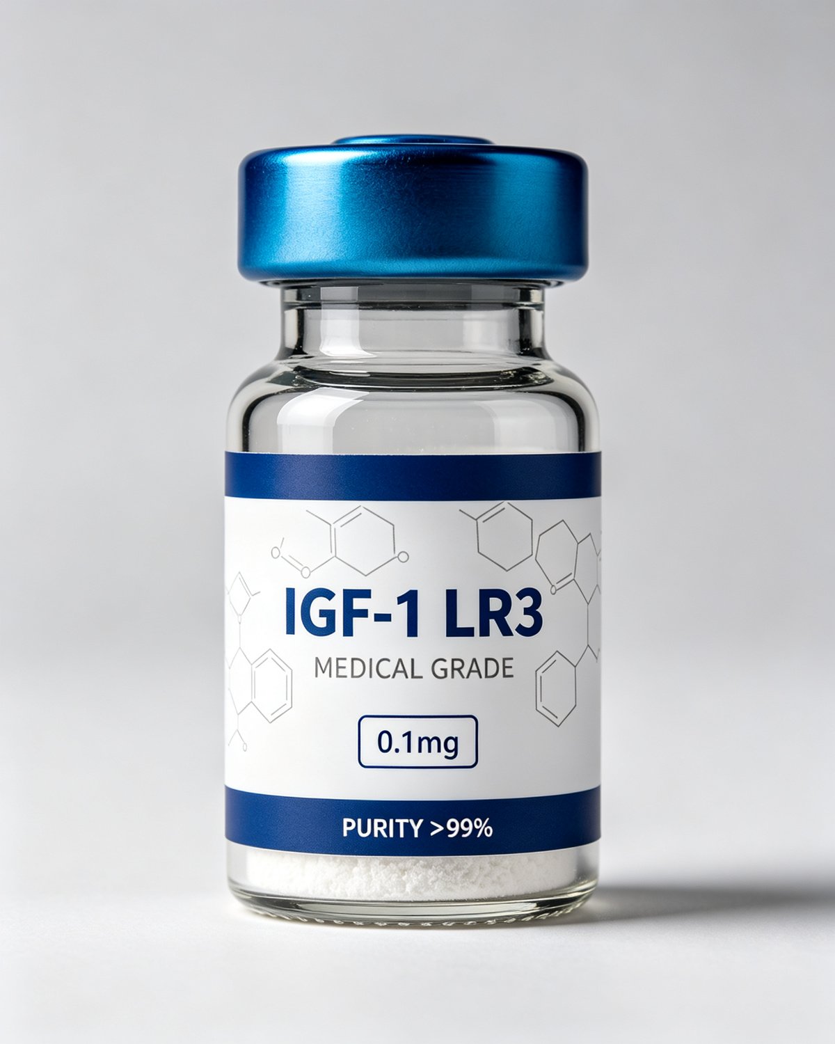Receptor Grade IGF-1 LR3 (100mcg) —product label, purity above 99%, research use only