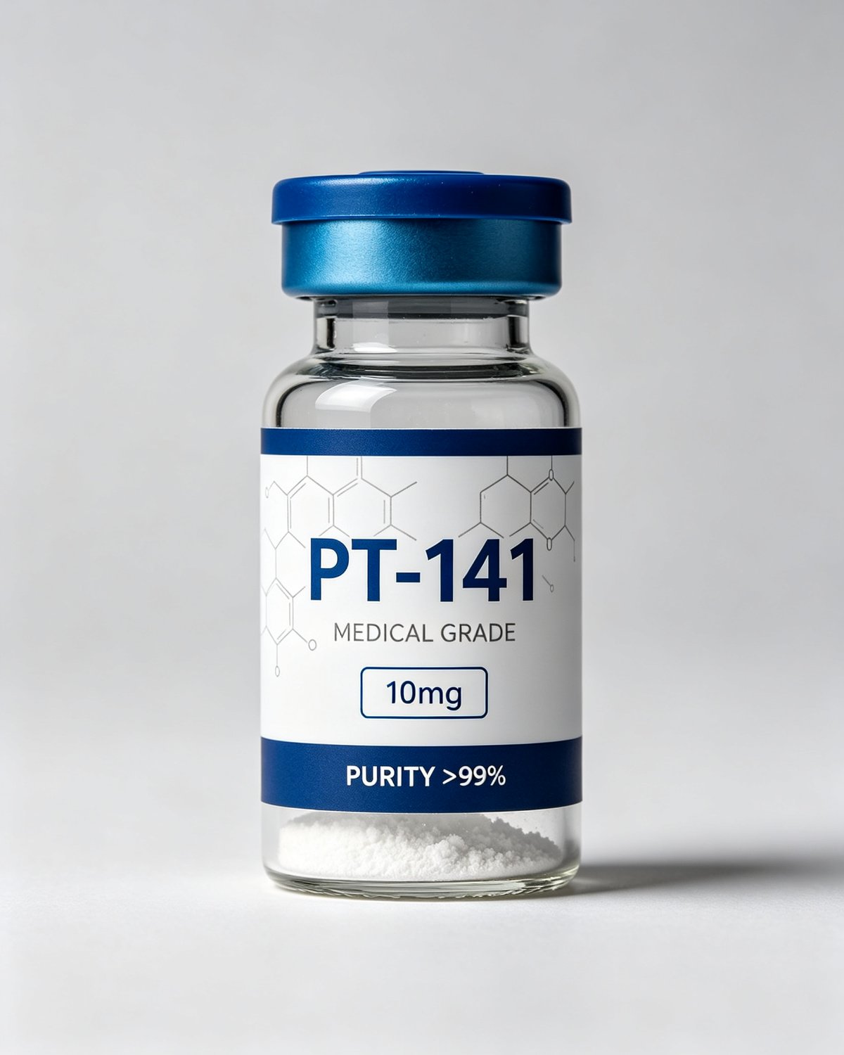 PT-141 (Bremelanotide) (10mg) —product label, purity above 99%, research use only