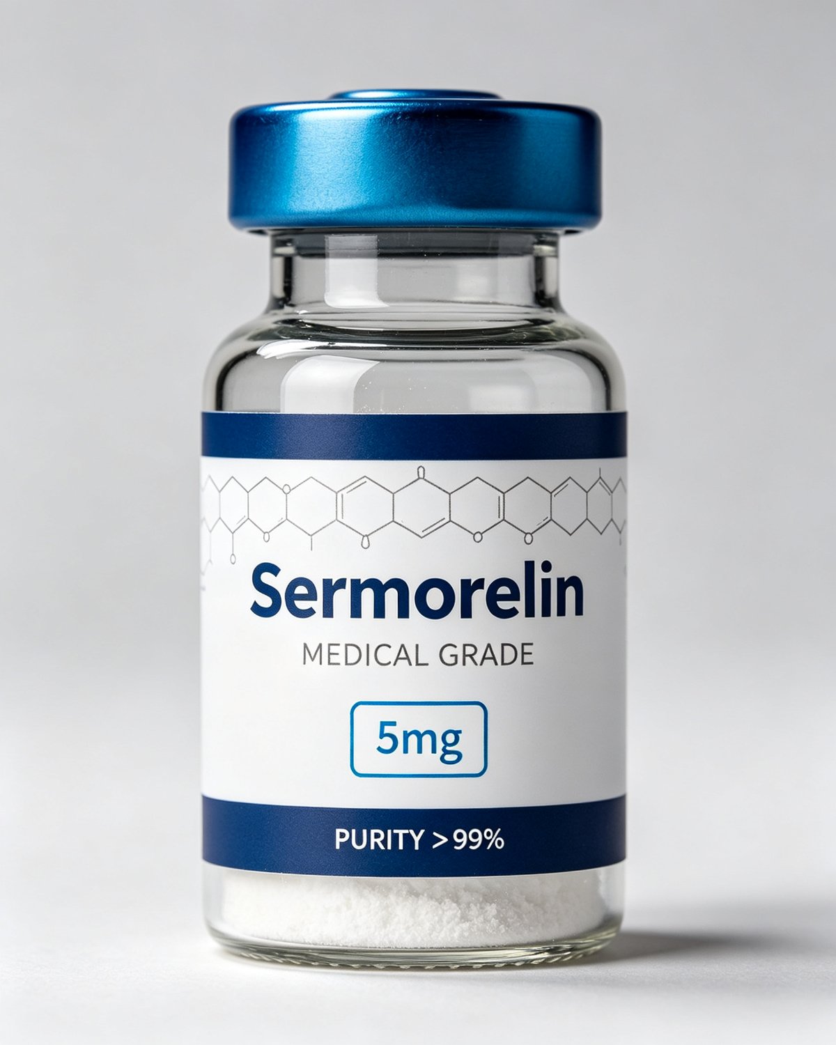 Sermorelin (5mg) —product label, purity above 99%, research use only