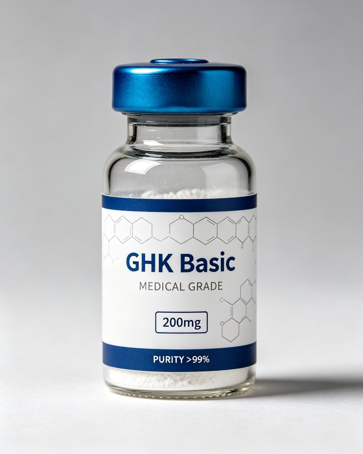 GHK Basic (Tripeptide-1) Topical (200mg) —product label, purity above 99%, research use only